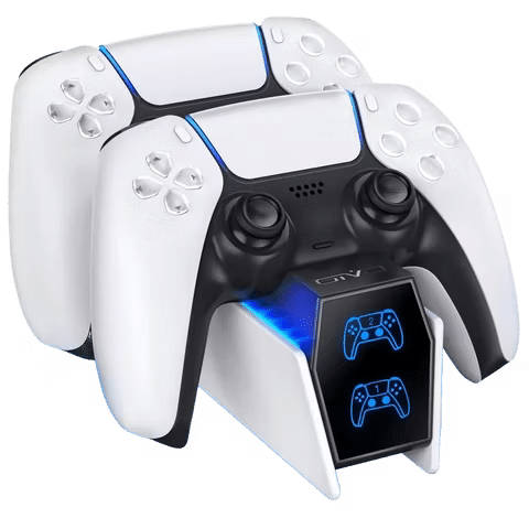 صورة لـ أفضل شواحن أجهزة التحكم DualSense المُخصصة لـ PS5 | oivo-ps5-controller-charging-station.avif_