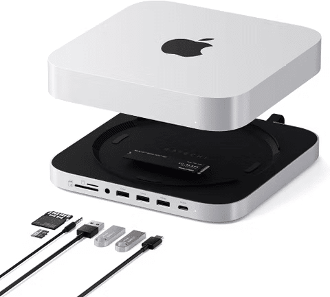 صورة لـ مُراجعة Satechi Stand & Hub With SSD Enclosure: اجعل الـ Mac Mini كمبيوتر مكتبي شبه مثالي | satechi-stand-and-hub-for-mac-mini-studio-thumbnail.avif_