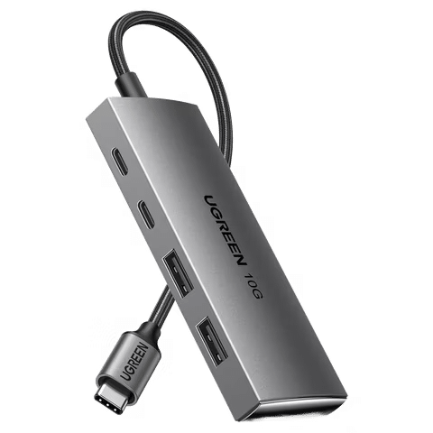 صورة لـ أفضل مُوزعات ومحاور USB لجهاز PS5 لتعزيز تجربة ألعابك | ugreen-usb-c-hub-10gbps-4-ports.avif_