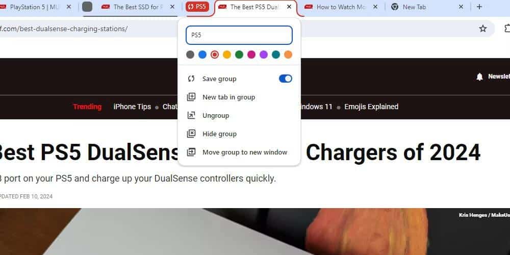 صورة لـ كيفية إنشاء مجموعات علامات تبويب دائمة في Google Chrome | 1NiRB93BsYZ8iCDDtJI_Hug-DzTechs