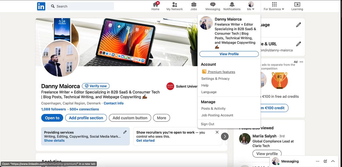 صورة لـ كيفية تحسين ملفك الشخصي على LinkedIn باستخدام الذكاء الاصطناعي | 19B9Va87hTGgp6oW2YjD8Hw-DzTechs