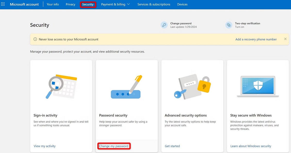 صورة لـ كيفية تغيير كلمة السر المُرتبطة بحسابك على Outlook | 1DQFvN6BXCKzRpWyXybuyCw-DzTechs