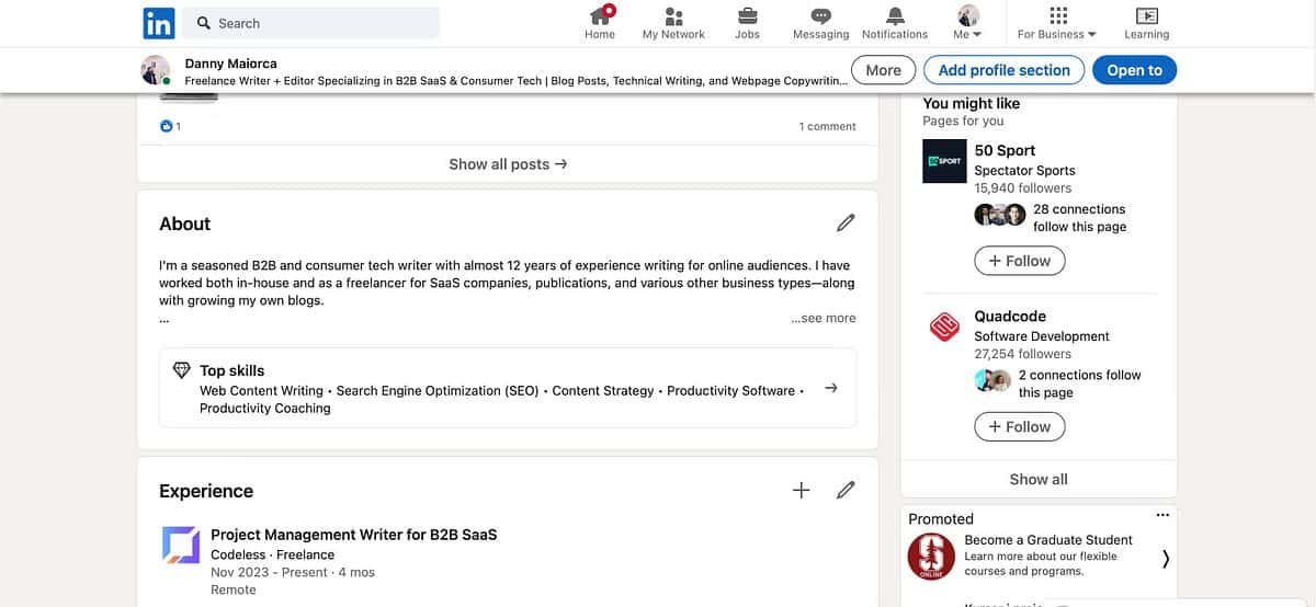 صورة لـ كيفية تحسين ملفك الشخصي على LinkedIn باستخدام الذكاء الاصطناعي | 1Y0hQg4ZwWLvmqEBWdTXqgQ-DzTechs