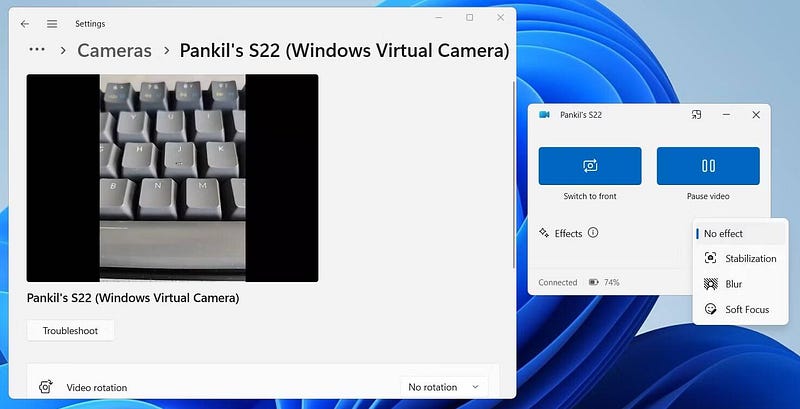 صورة لـ كيفية استخدام هاتف Android ككاميرا ويب على Windows 11 | 1YOIJRhDGFAXQMoTnv00olw-DzTechs