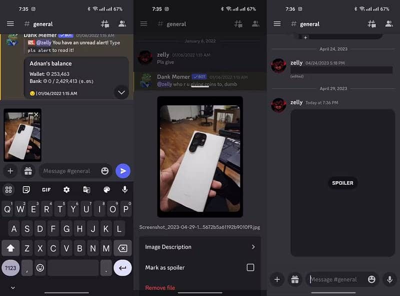 صورة لـ كيفية إضافة علامات المُفسد إلى النص والصور على Discord لإخفاء المُحتويات | 1doDj9ziufQN6WxW-h9wRNA-DzTechs