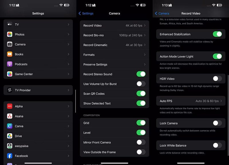 صورة لـ أفضل إعدادات كاميرا الـ iPhone لتسجيل مقاطع فيديو أفضل | 1xwg7YBeWz9Fw6h6uE2K0xA-DzTechs