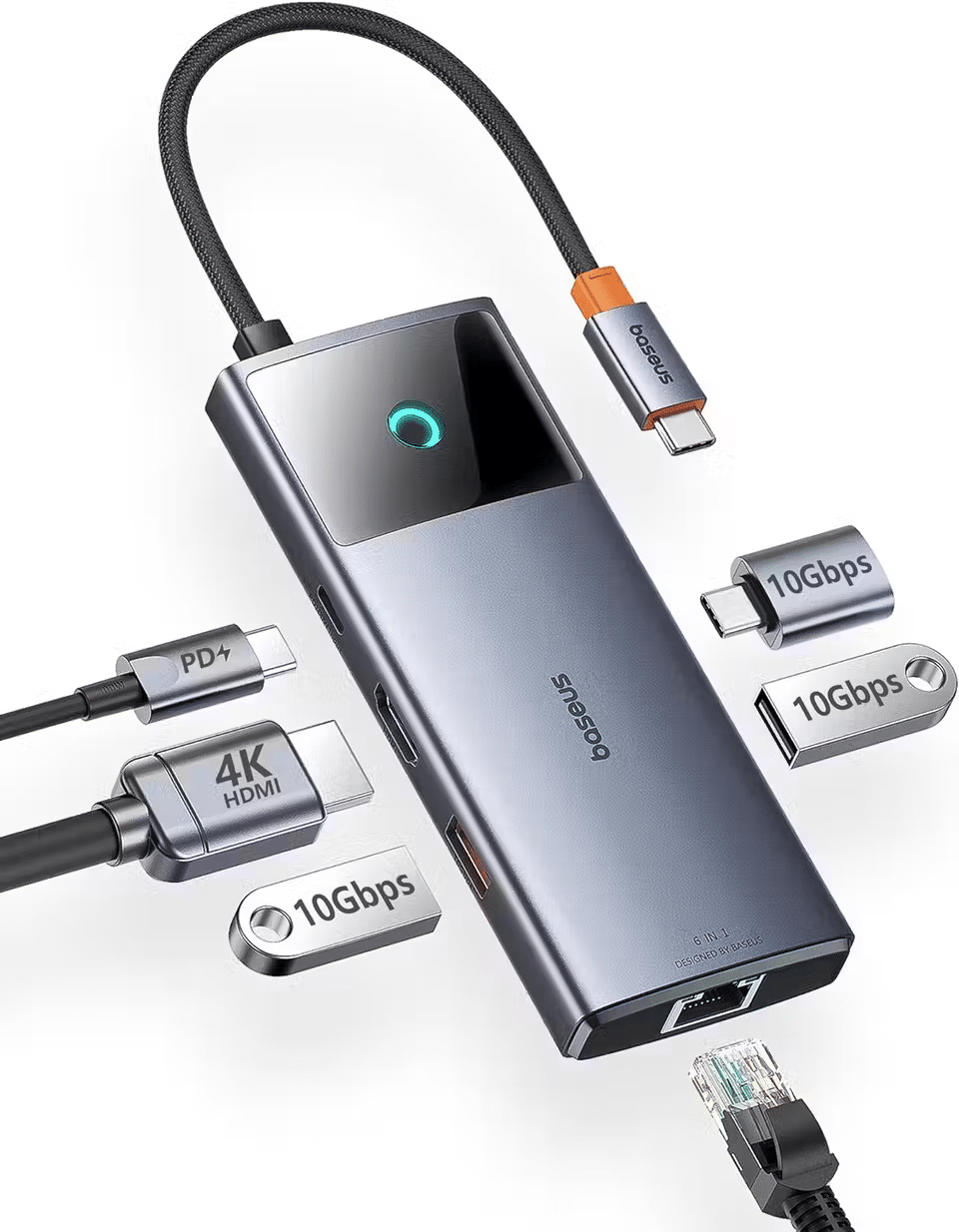 صورة لـ مُراجعة Baseus Metal Gleam Series II 6-in-1 USB Hub: قاعدة توصيل تتناسب مع جيبك | 71d4ushzldl-_ac_sl1500_.avif_