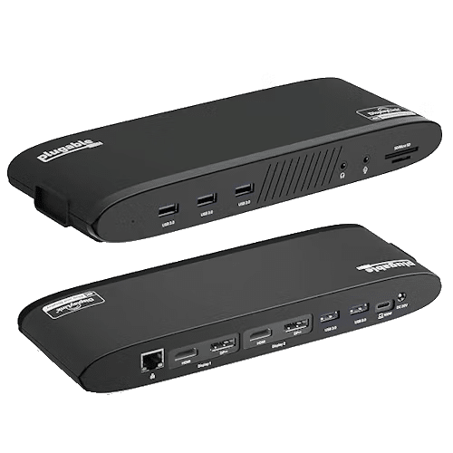 صورة لـ أفضل قواعد التوصيل التي تدعم USB-C المُتاحة هذا العام | plugable-13-in-1-usb-c-docking-station-dual-monitor-tag.avif_