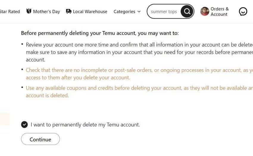 صورة لـ لماذا يجب عليك أن تُفكر في حذف حسابك على Temu | 1BvTxb8PzLD8YWB4J04mrSA-DzTechs