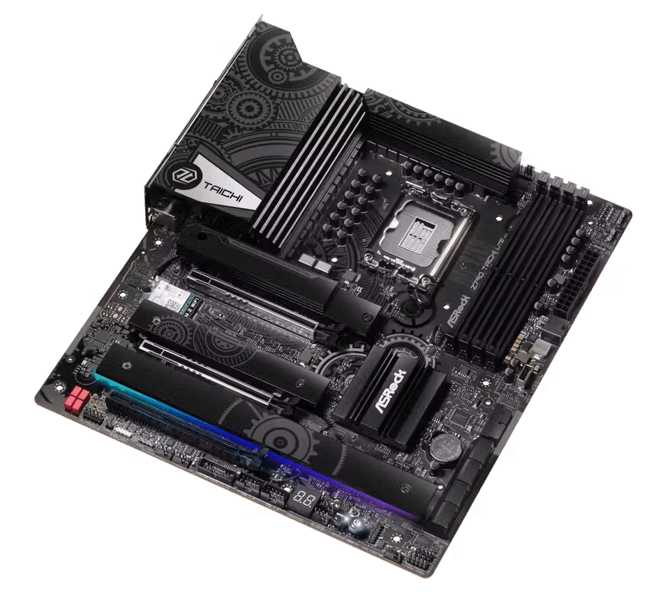 صورة لـ أفضل اللوحات الأم طراز Z790 التي تدعم مُعالجات Intel من الجيل الثالث عشر | asrock-z790-taichi-lite-min.avif_