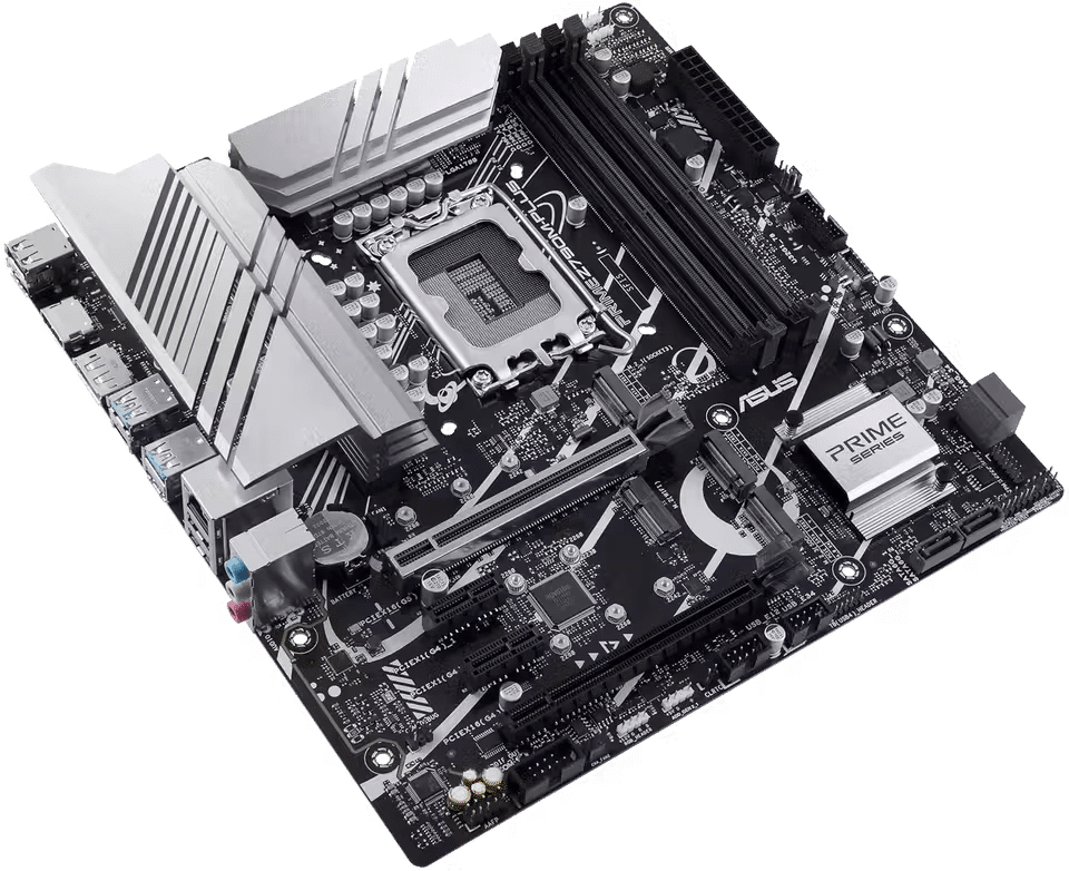 صورة لـ أفضل اللوحات الأم طراز Z790 التي تدعم مُعالجات Intel من الجيل الثالث عشر | asus-prime-z790m-plus-motherboard-min.avif_