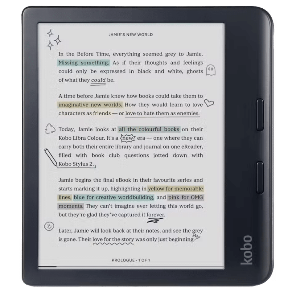 صورة لـ أفضل الأجهزة الدفترية الذكية لكتابة المُلاحظات المُتاحة في عام 2024 | kobo-libra-colour.avif_