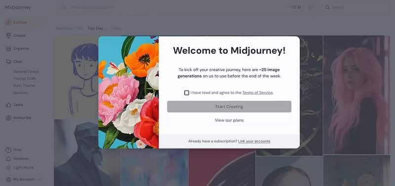 صورة لـ يُمكن لأي شخص تجربة Midjourney مجانًا (دون الحاجة إلى Discord) | 1EnnC6-qm2xvOBmm0fpILLw-DzTechs