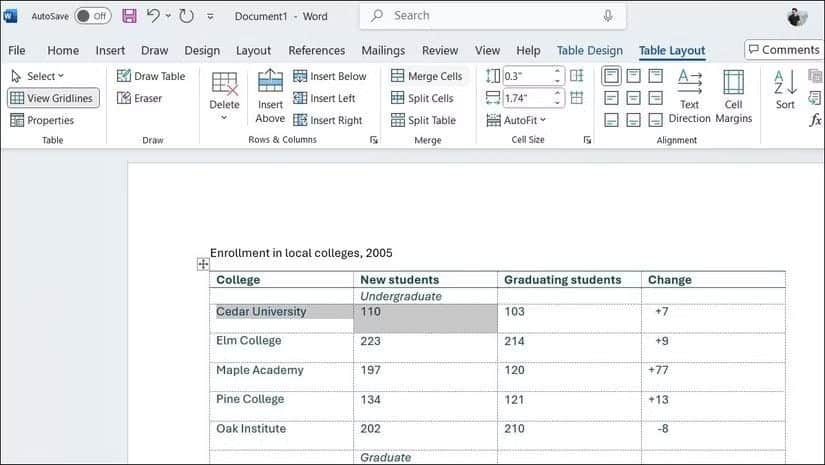 صورة لـ تنظيم معلوماتك بسهولة باستخدام الجداول في Microsoft Word | 1c4vpFwaXfTQIio9xyzhU4Q-DzTechs