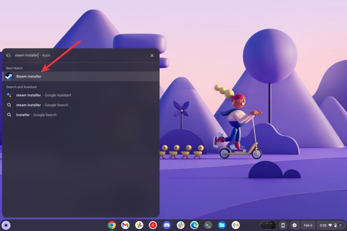 مثبت Steam على Chromebook