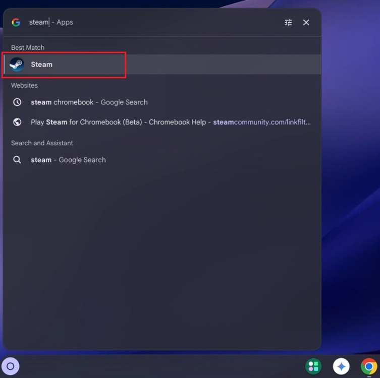 تشغيل Steam على Chromebook