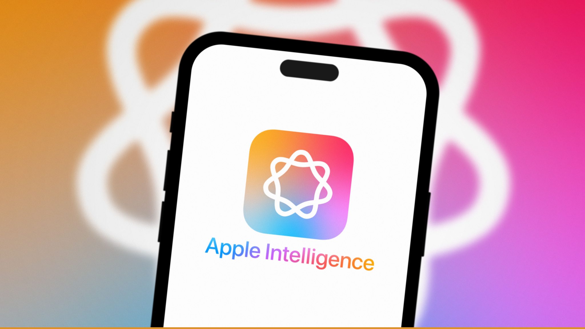 شعار Apple Intelligence على جهاز iPhone.