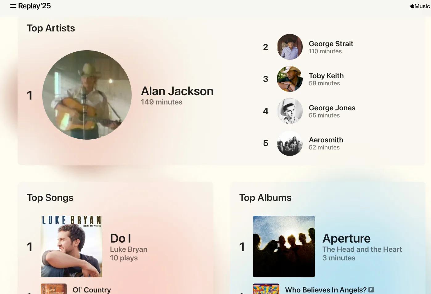 قائمة Apple Music الشهرية المتجددة.
