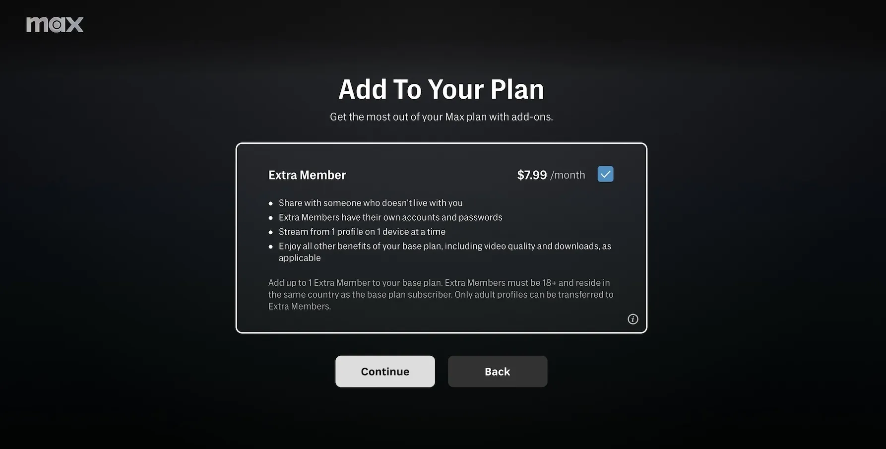 Max's extra Feature Add-On feature, explained