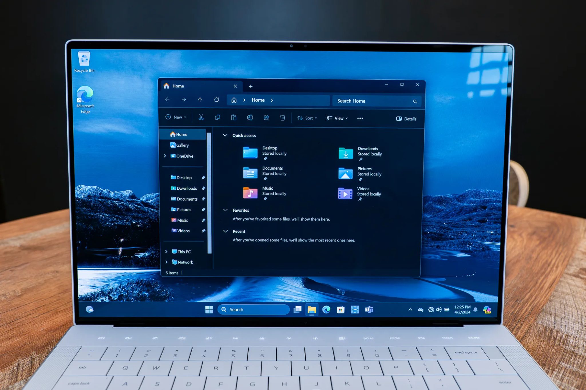 مستكشف الملفات على جهاز Dell XPS 14 9440.