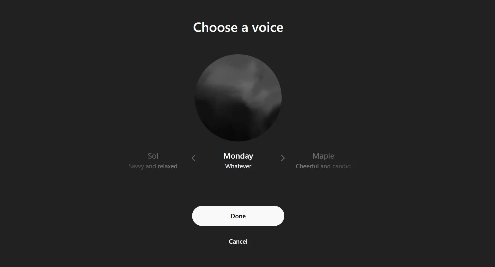 ChatGPT's Monday Voice