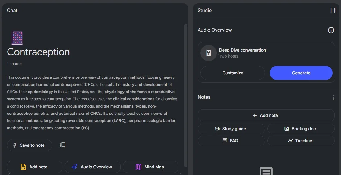 Generating Audio Overviews in NotebookLM