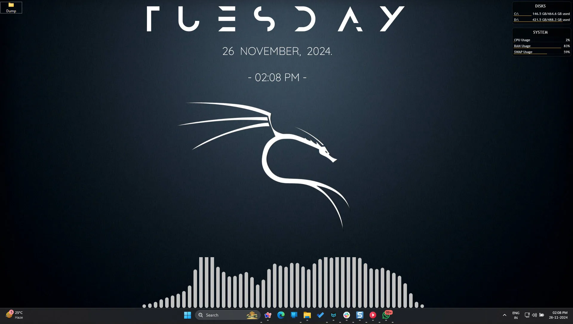 تخصيص سطح مكتب Windows 11 باستخدام Rainmeter