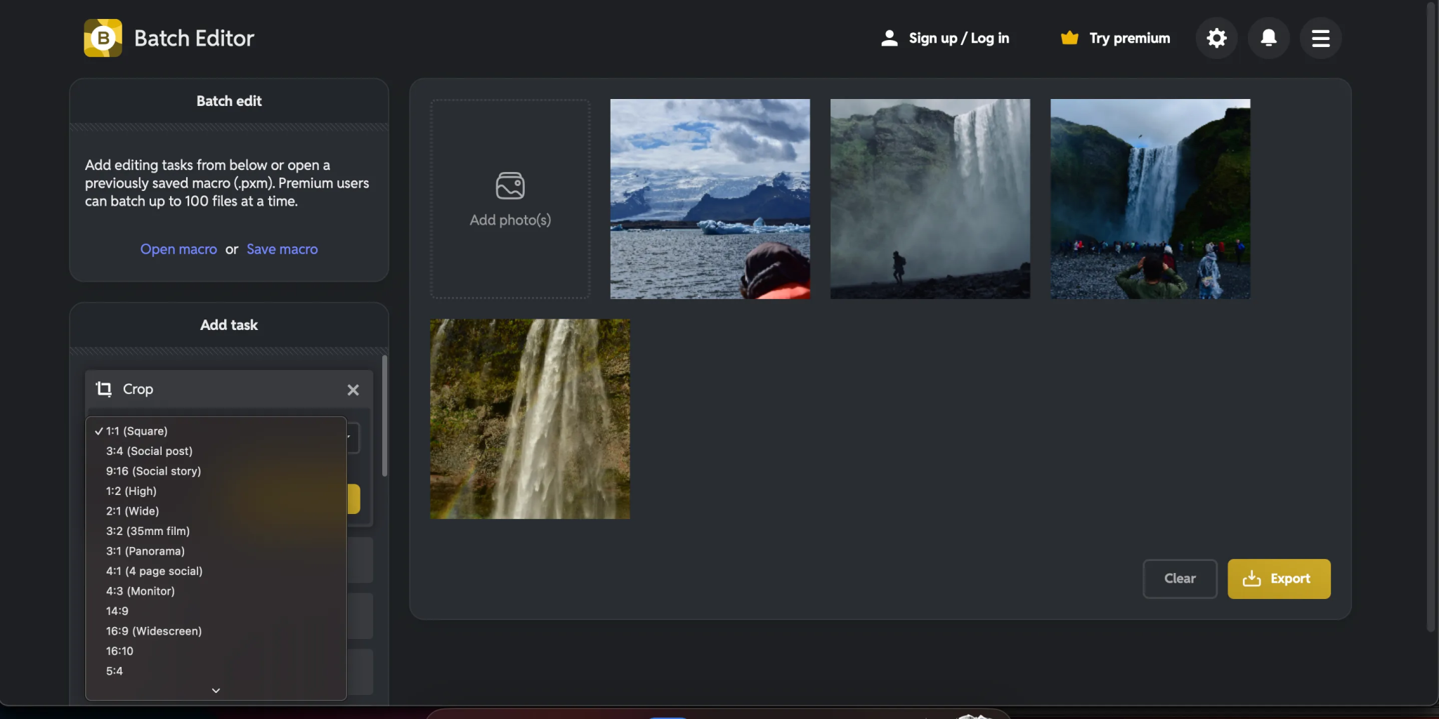 Batch Editing in the Pixlr Web App