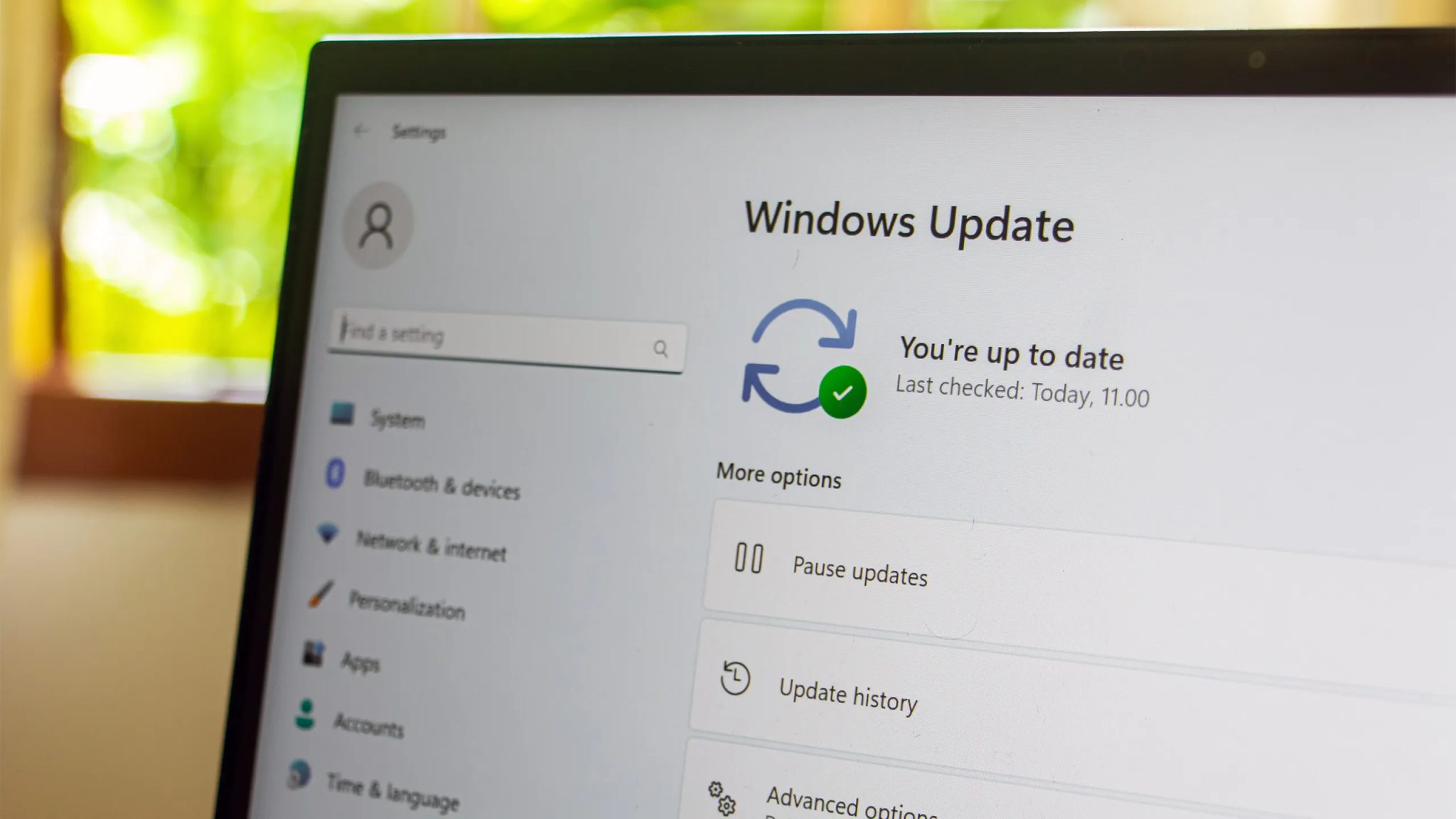 تحديث Windows 11 في تطبيق الإعدادات