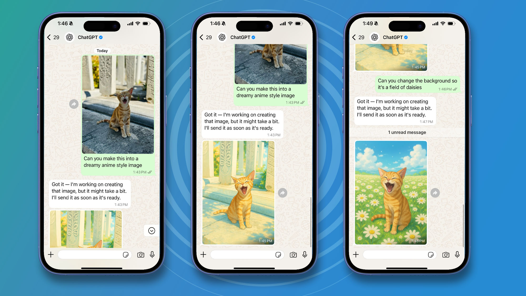 إنشاء صور ChatGPT في WhatsApp