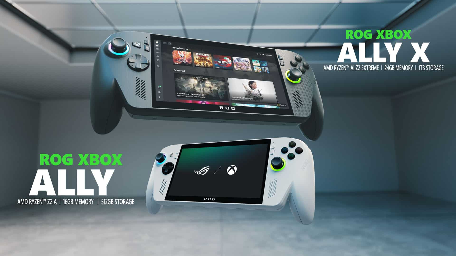 an image of the ROG Xbox Ally X and Xbox Ally