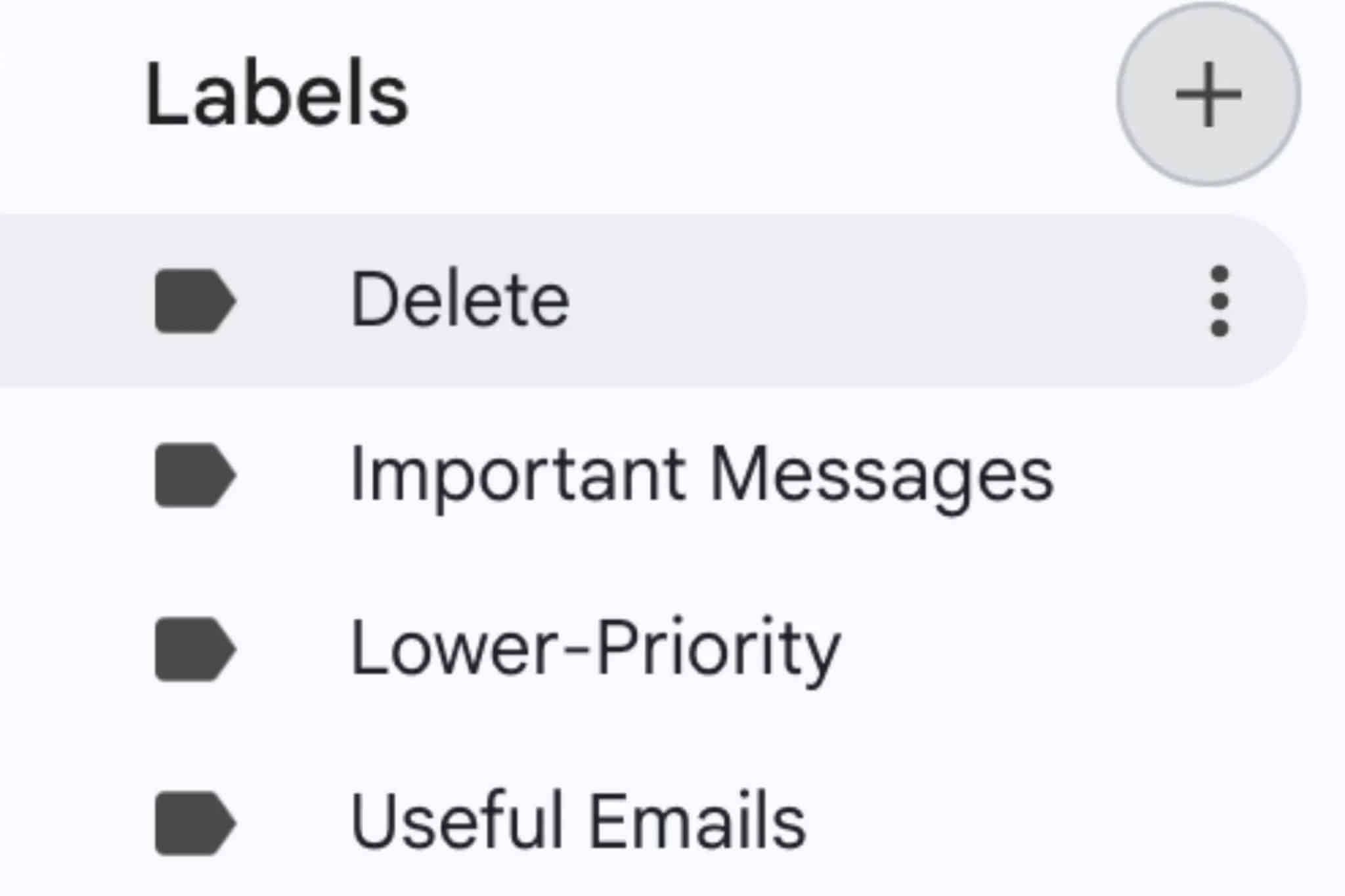 تصنيفات Gmail في تطبيق الويب