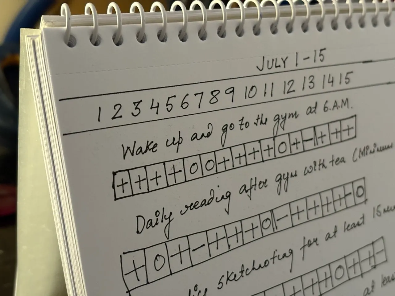Habit Tracker Analog System Standing View