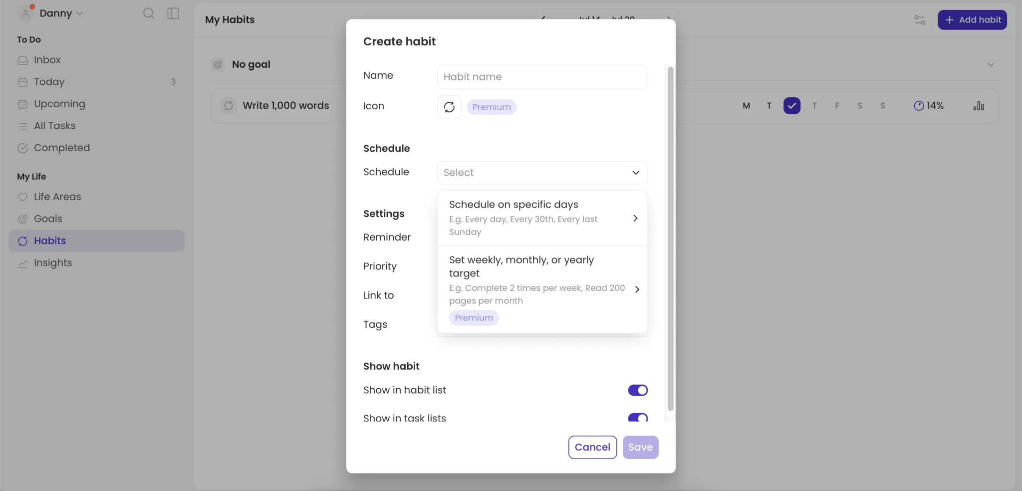Creating Habits in the Griply App